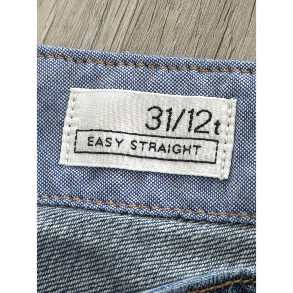 Gap 1969 Easy Straight Carpenter Jeans Blue Distressed Denim Womens 31/12t - Picture 7 of 9